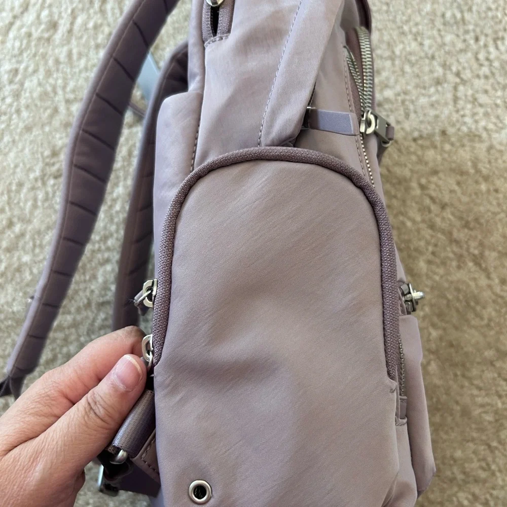 Tumi Lavender Gray medium Celina Backpack